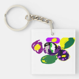 Purple hummingbird and flowers  schlüsselanhänger