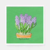 Purple Hyacinths a in Planter Serviette (Vorderseite)