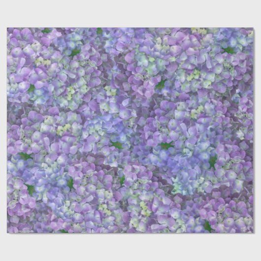 Purple hydrangea flowers geschenkpapier (Flach)