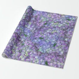 Purple hydrangea flowers geschenkpapier