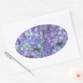 Purple hydrangea flowers ovaler aufkleber (Umschlag)