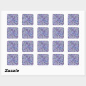 Purple hydrangea flowers quadratischer aufkleber (Blatt)