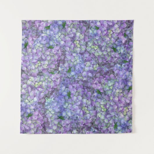 Purple hydrangea flowers wandteppich (Vorderseite (Horizontal))