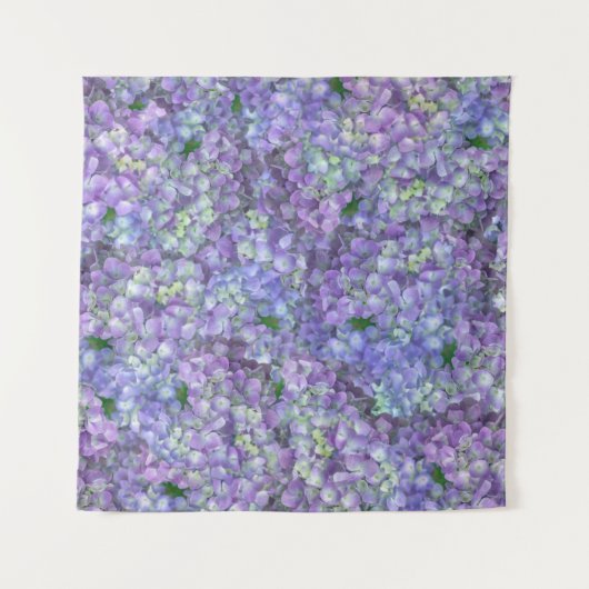 Purple hydrangea flowers wandteppich (Vorderseite)