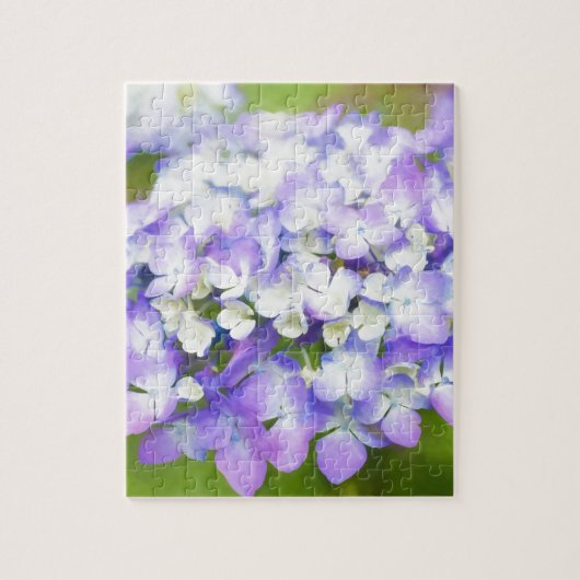 Purple hydrangea | greeting | mothersday | puzzle (Vertikal)