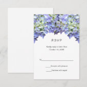 Purple Hydrangea Simple Wedding RSVP Karte (Vorne/Hinten)