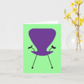 Purple-icious Retro Chair All-Purpose Note Card Karte (Gelbe Blume)