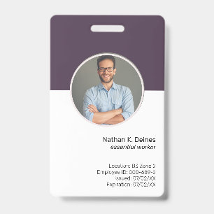 Purple ID   Mitarbeiter Foto-ID Unternehmenssicher Ausweis
