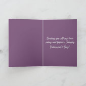 Purple Iridescent Valentine's Day Feiertagskarte (Innenseite)