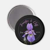 Purple Iris Commemorative Elegant Magnet (Vorderseite/Rückseite)