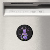 Purple Iris Commemorative Elegant Magnet (In Situ (Geschirrspüler))