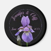 Purple Iris Commemorative Elegant Magnet (Vorne)
