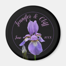 Purple Iris Commemorative Elegant Magnet