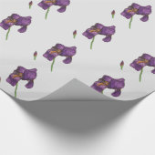 Purple Iris Elegant Wrapping Paper Geschenkpapier (Ecke)
