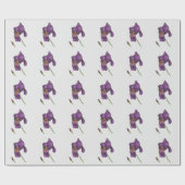Purple Iris Elegant Wrapping Paper Geschenkpapier (Flach)