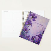 Purple Iris Floral Spiral-Bound Planner Botanical Planer (Anzeige)