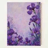Purple Iris Floral Spiral-Bound Planner Botanical Planer (Rückseite)