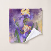 Purple Iris Flower Bath Towel Set - Painting (Waschlappen)