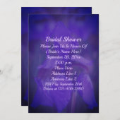 Purple Iris Flower Bridal Shower Einladung (Vorne/Hinten)