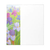 Purple Iris Flowers Floral Art Notizblock (Vorderseite)