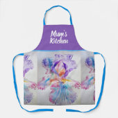 Purple Iris Irises Floral Flower Christmas Schürze (Vorderseite)