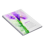 Purple Iris Notizblock (Rechte Seite)