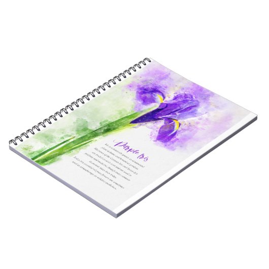 Purple Iris Notizblock (Linke Seite)