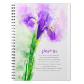 Purple Iris Notizblock (Vorderseite)