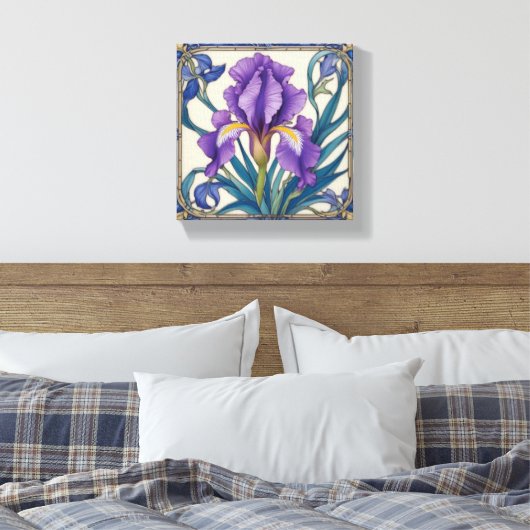 Purple Iris Splendor Leinwanddruck (Insitu (Schlafzimmer))