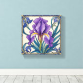 Purple Iris Splendor Leinwanddruck (Insitu (Holzboden))