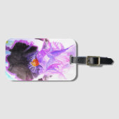 Purple Iris Watercolor Flower Floral Birthday Gepäckanhänger (Vorderseite (Horizontal))