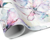 Purple Island Flowers Birthday Geschenkpapier (Rolleneckpunkt)