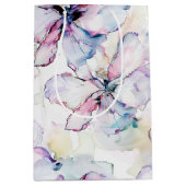 Purple Island Flowers Birthday Mittlere Geschenktüte (Vorderseite)