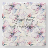 Purple Island Flowers Birthday Steinuntersetzer (Vorderseite)