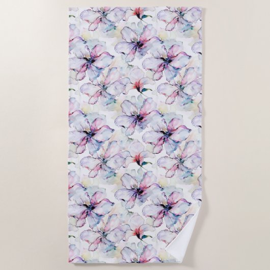Purple Island Flowers Strandtuch (Vorderseite)
