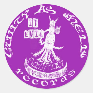 PURPLE "It Evil" Runder Aufkleber