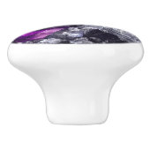 Purple Jewel Amethyst Crystals Ceramic Knob Keramikknauf (Seitenansicht)