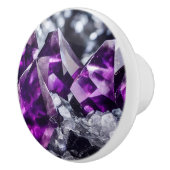Purple Jewel Amethyst Crystals Ceramic Knob Keramikknauf (Rechts)