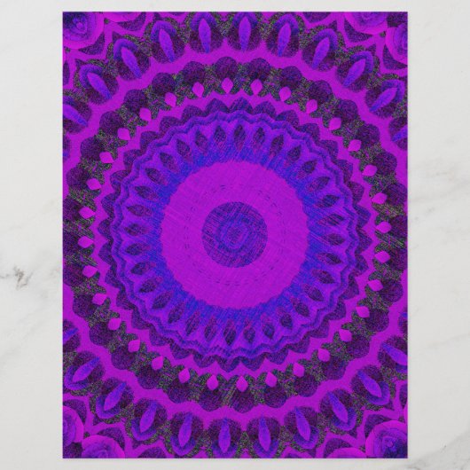 Purple Kaleidoscope Bulk Scrapbook Paper Pages Flyer (Vorne)