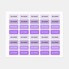 Purple Kids' Name Clothing School Labels Etiketten