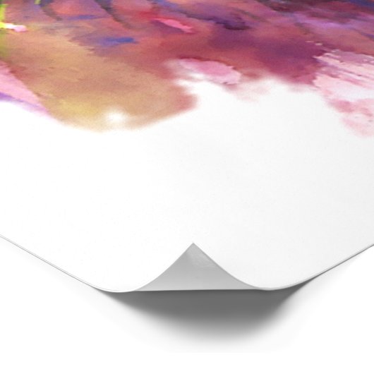 PURPLE KITTEN, KITTY CAT PORTRAIT POSTER (Ecke)