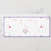 Purple KPOP Birthday Concert Ticket Einladung (Rückseite)