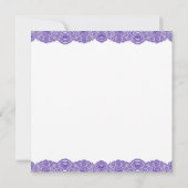 Purple Lace Cross First Holy Communion Einladung (Rückseite)