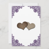 Purple Lace Sunflower String Lights Bridal Shower Einladung (Rückseite)