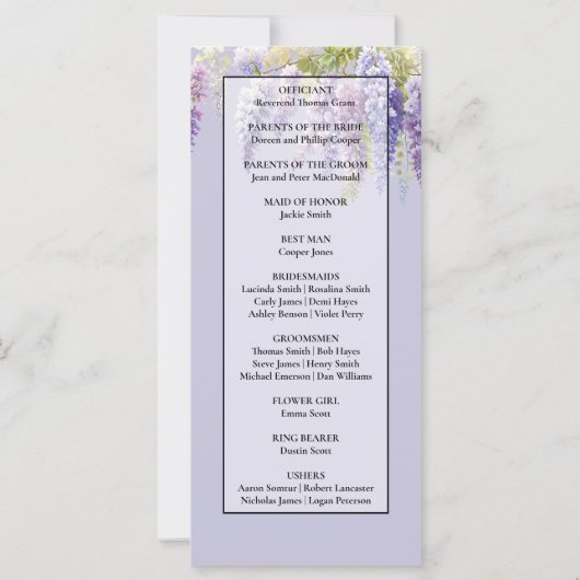 Purple Lavendel Aquarellblume (Rückseite)