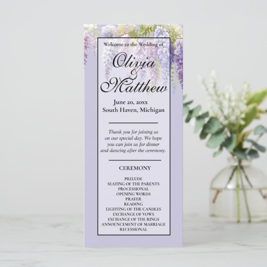 Purple Lavendel Aquarellblume (Stehend Vorderseite)