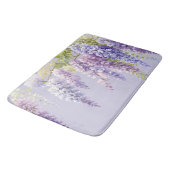 Purple Lavendel Aquarellblume Badematte (Schrägansicht)