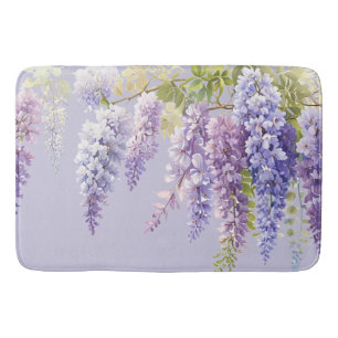 Purple Lavendel Aquarellblume Badematte