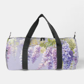 Purple Lavendel Aquarellblume Duffle Bag (Rückseite)