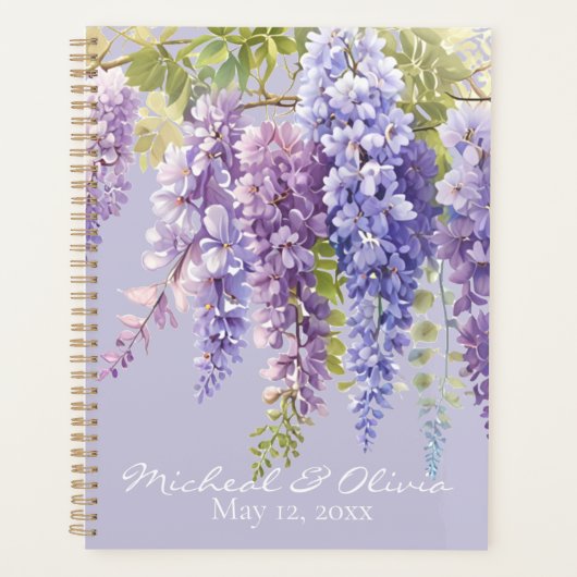 Purple Lavendel Aquarellblume Planer (Vorderseite)